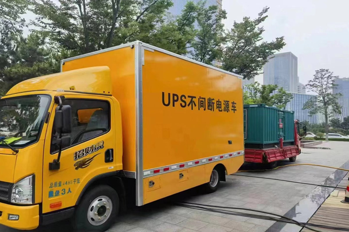连云发电机租赁施工现场