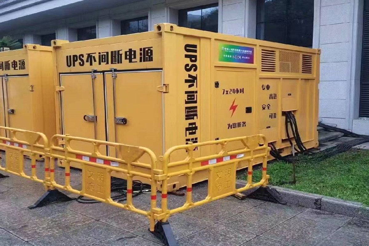 连云发电机租赁施工现场